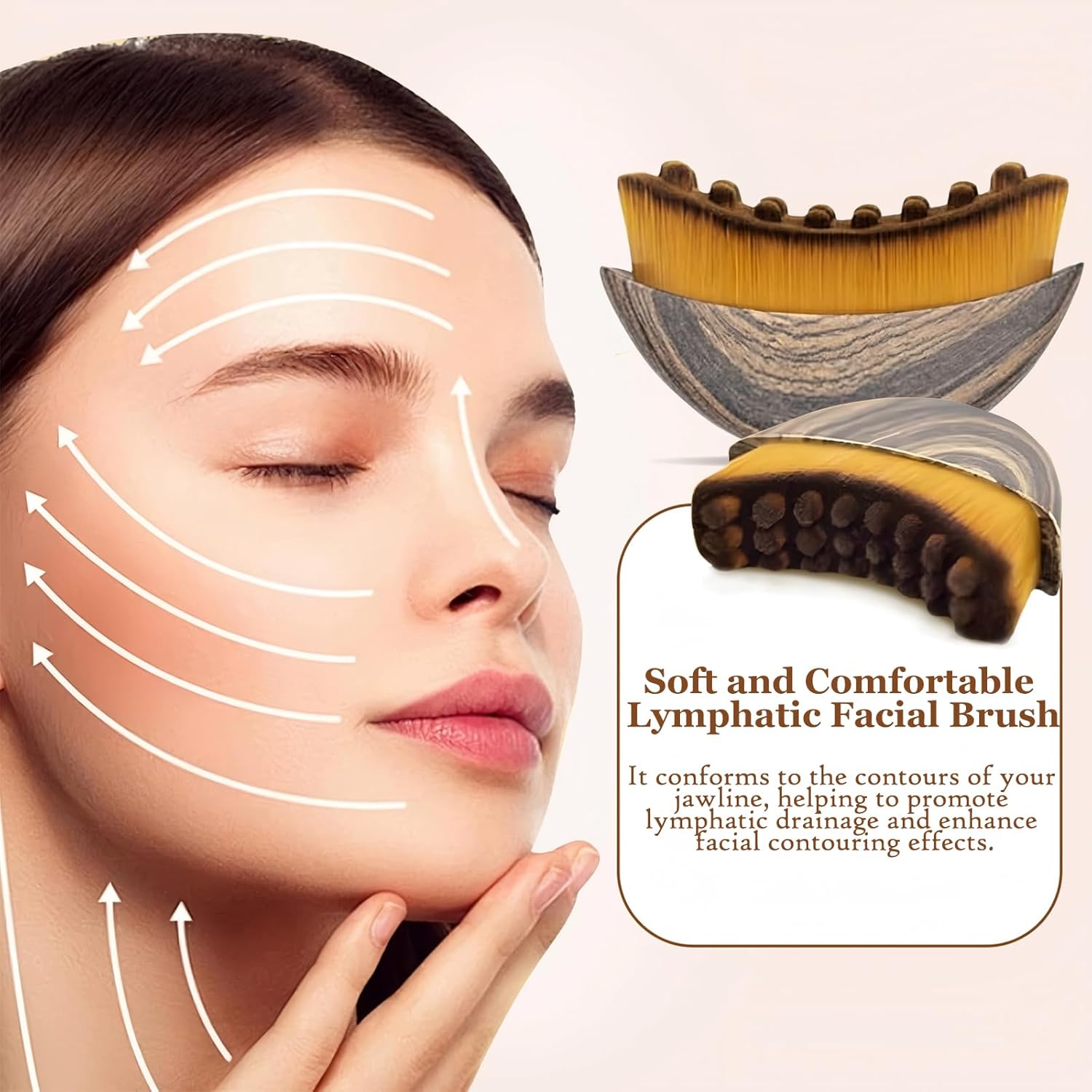 Facial Contour Brush - Lymphatic Beauty Brush amazon