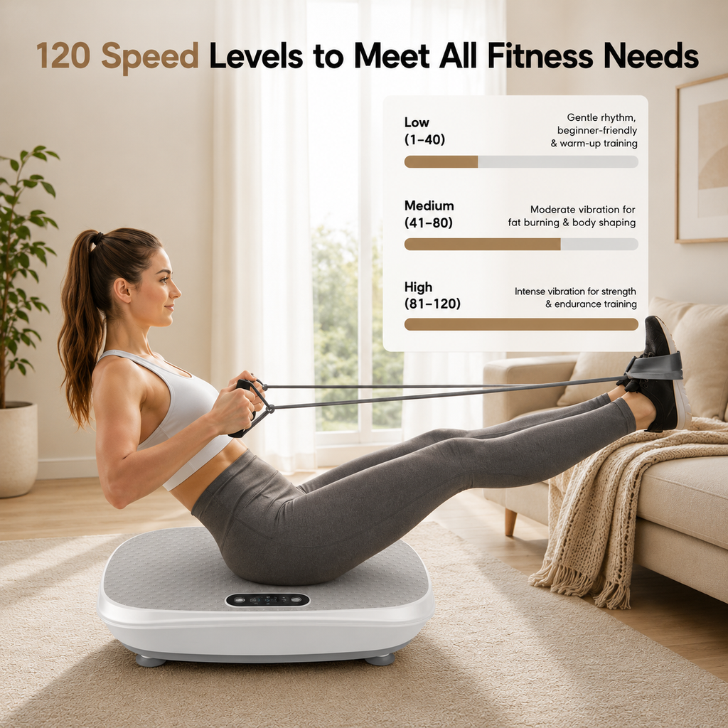 Person standing on Vibration Plate during a workout