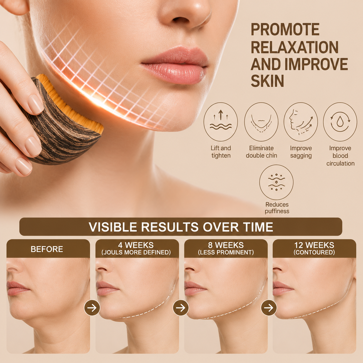 Facial Contour Brush - Lymphatic Beauty Brush amazon
