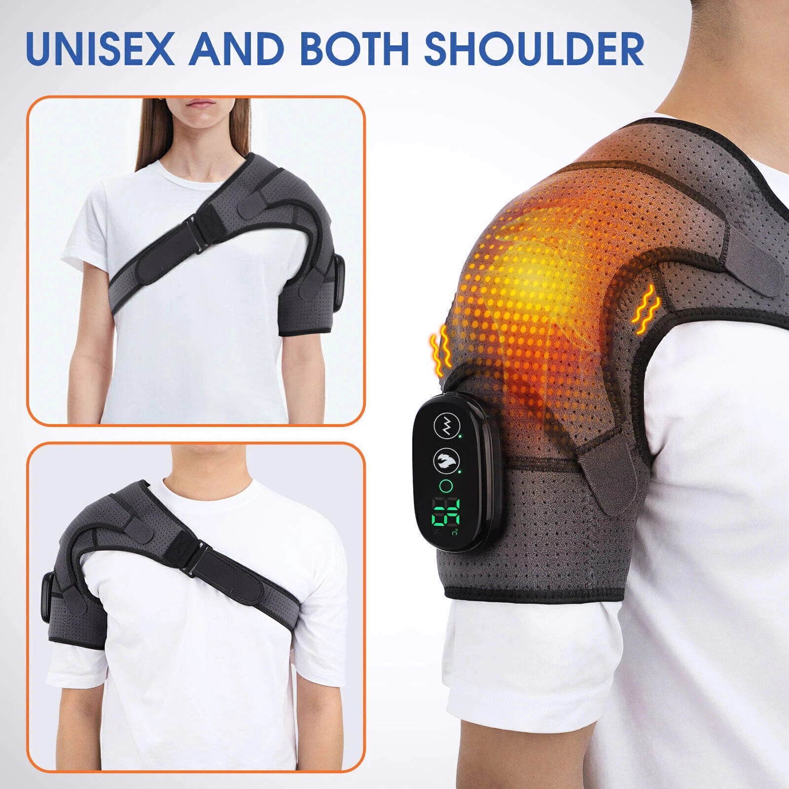 Shoulder Massager Wrap | Heated Pain Relief Support
