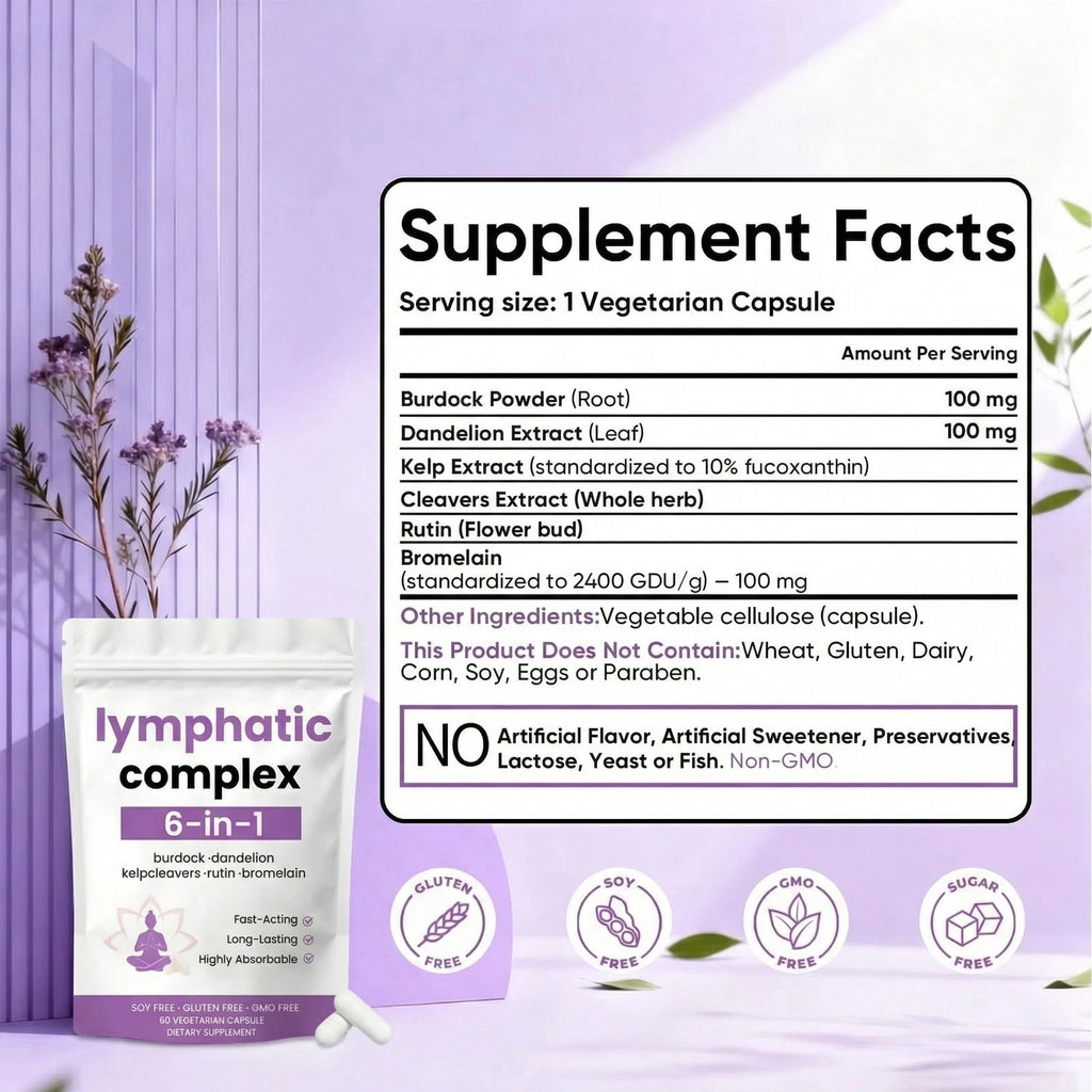 6-in-1 Lymphatic Complex - Drainage Supplement
