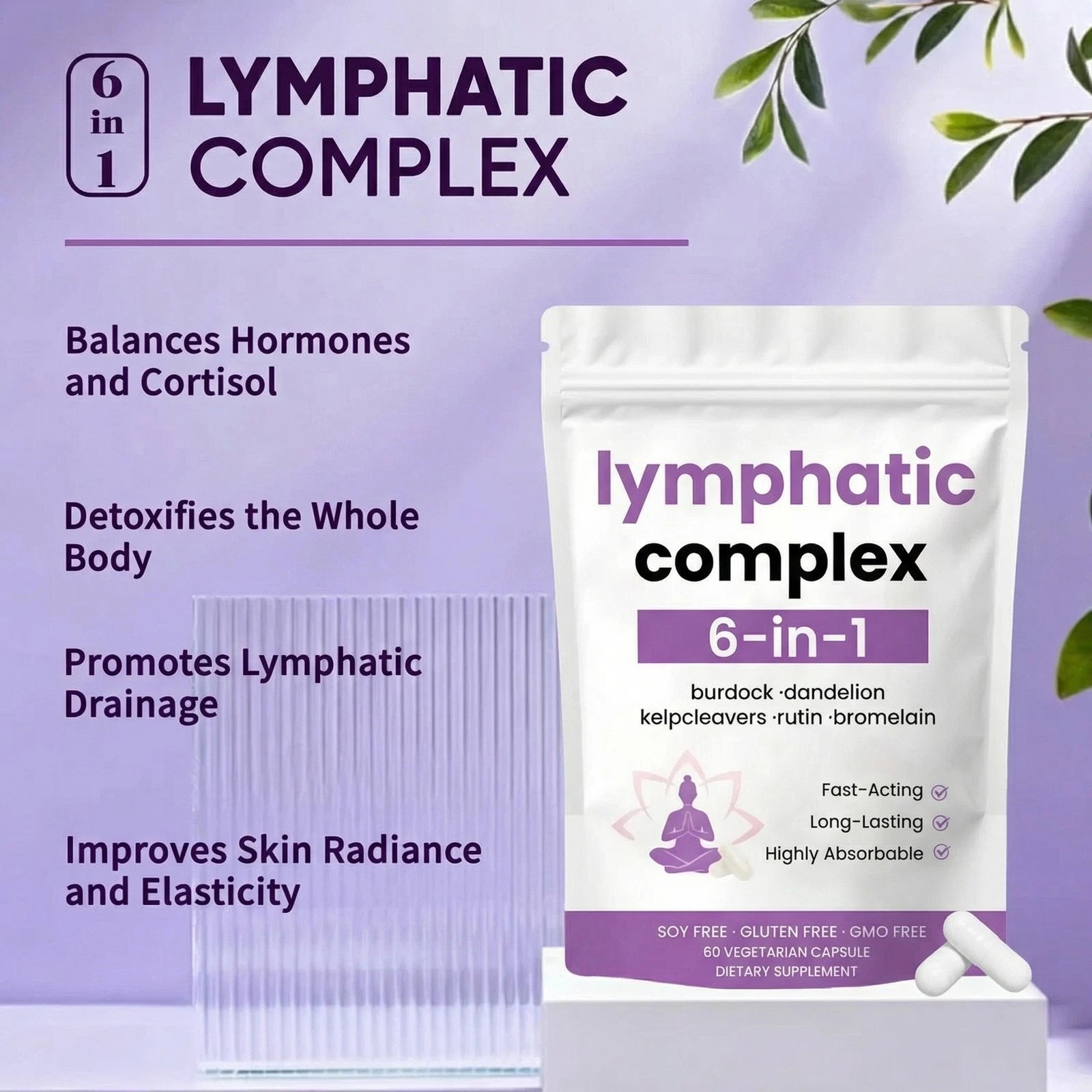 6-in-1 Lymphatic Complex - Drainage Supplement